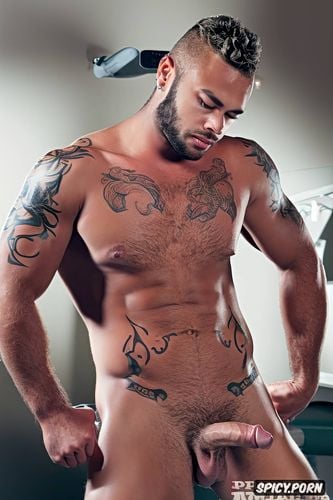 neymarjr super realistic, naked, tattoo, soft penis, big erect penis xxl