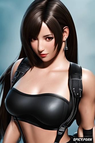 ultra detailed, k shot on canon dslr, tifa lockhart final fantasy vii remake tight outfit beautiful face masterpiece