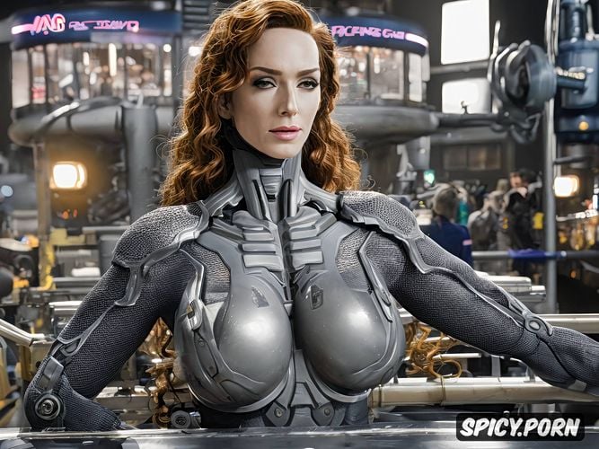 sci fi, ultra detailed, boobs smaller than c cups, both aggressively copulating with alien