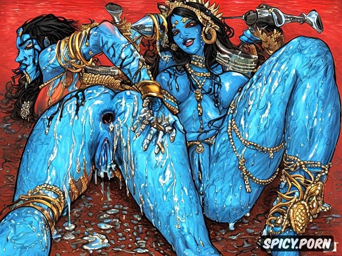 nutella and coffee slathered on ass, lesbian sex in suhagraat hindu godess kali blue skin