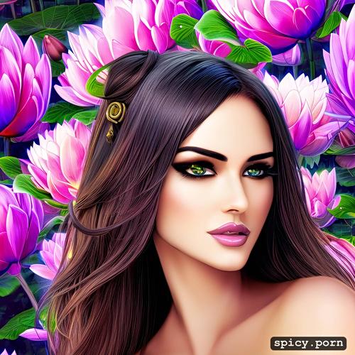 lotus flower, masterpiece, byjustpixels, realistic, domo arigato