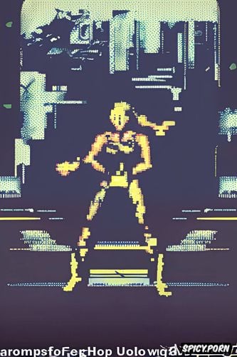 streetfighter videogame, 16 bit graphics, carpet canvas texture