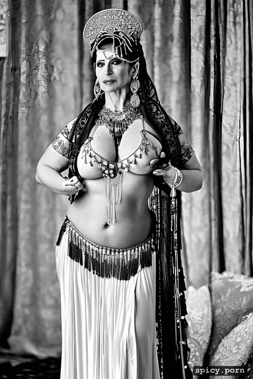 color photo, turkish bellydancer, anatomically correct, colorful costume