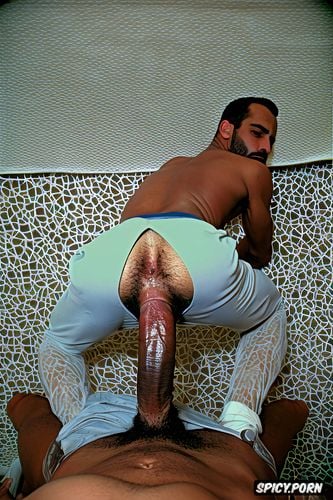 big black dick penetrates ass hole, arabs man, focus on man face