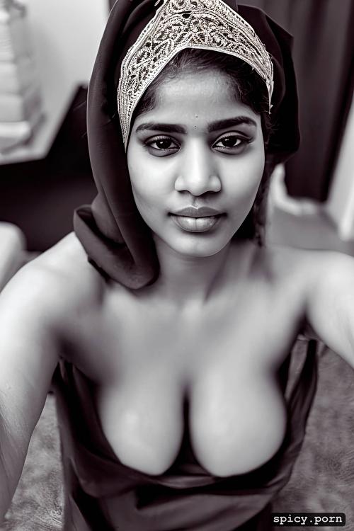 indian woman, big boobs, low quality camera, low quality camera woman in hijab