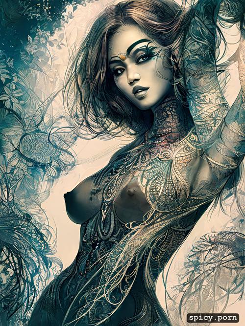 carne griffiths, comprehensive cinematic, centered, intricate