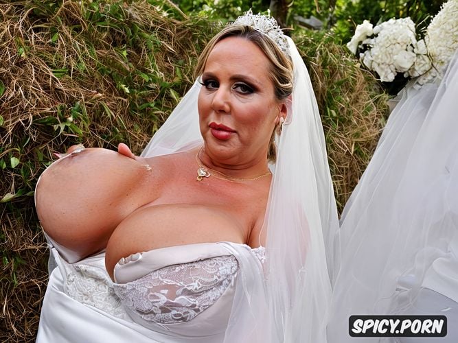 fake breasts 1 5, large saggy breasts1 3, wearing wedding dress