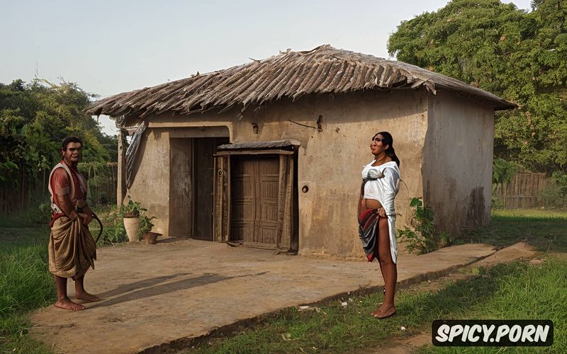 a group of prowling men corners a lonesome female gujarati villager on a farm