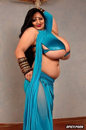 beautiful belly dance costume, beautiful symmetric face, gigantic saggy tits