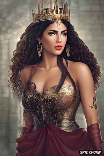 diadem, masterpiece, arianne martell, full lips, large dark brown eyes