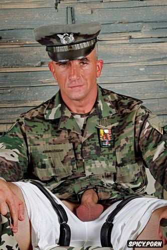 military uniform, upper body shot of an fifty years old military man