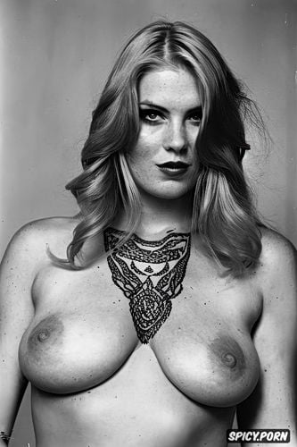 viking tattoos, viking woman, natural breasts, viking, busty breasts