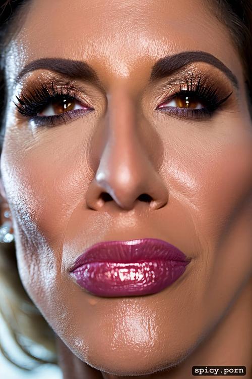staring straight into camera color photo face up close dsl botox lips