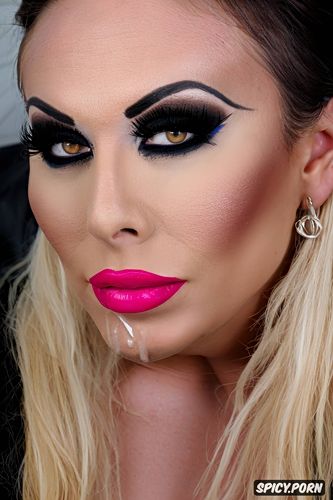 cumshot, shemale, witchy, spell, goth, heavy makeup, black lipstick