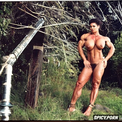 babe, bodybuilder, thick thighs, beautyfull, with scars, massive muscles