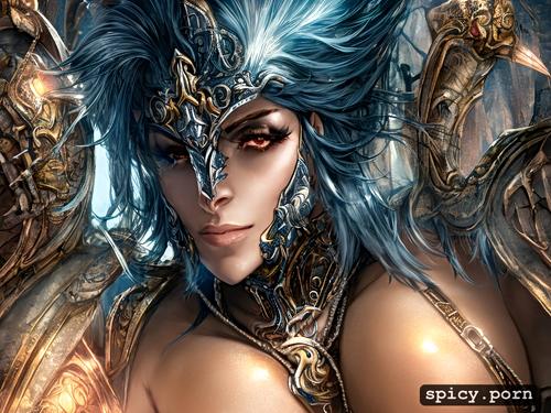 wearing armor, ultra detailed, detailed face, style dark fantasy v2