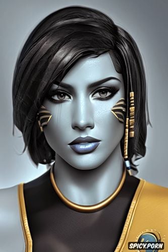 pharah overwatch tight outfit portrait beautiful face masterpiece