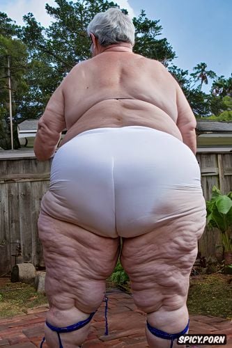 ssbbw granny, monster butt, face looking back face of a naughty old woman