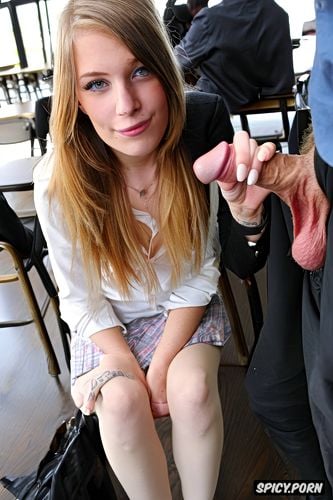 slutty, looking into camera, skirt, pov, hip, copenhagen university