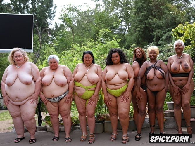 fat or ssbbw with hairy hot twats xxl for admiration of the depraved public at the private world exhibition open twats