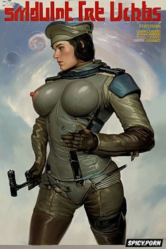 paul peter rubens oil painting, pink nipples, female space nazi officer