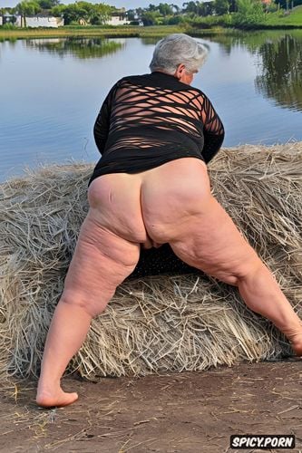 ssbbw, perfect face, huge massive saggy booty, ass rolled up old slut face face turned sideway white