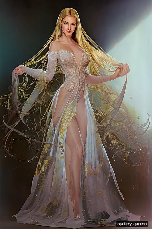 blond, artgerm, lushill style, freckles, smile, elegant, art illustration by miho hirano