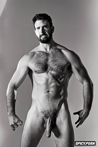 solo hombre guapo chris evans musculosos pene muy grande erecto moreno brasos gruesos musculos muy definidos biceps grande pectorales grande 6 pack tatuado photo realista 9 k desnudo pene muy grande erecto xxl cuerpo desnudo