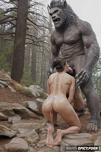 intent on effective copulation, surprised by ecstasy generated big sasquatch dick