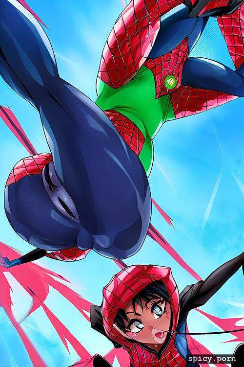 pussy fuck, cummshot, shocked, peni parker from spiderman across the spiderverse