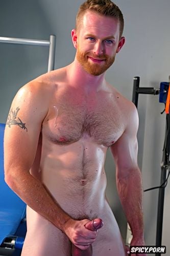 gay male guy, wet clitoris, wide hips, chest apart, completely naked