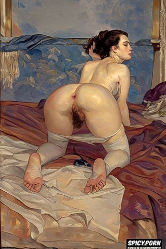 manet, vagina, man and woman, white couch, egon schiele painting