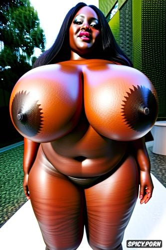 very smooth skin, rubbery stretched nipples, a most majestic manifesto