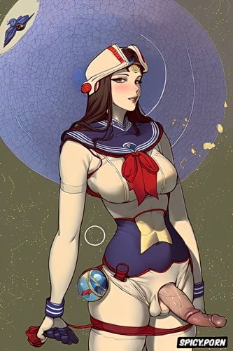 penis, sailormoon woman, shemale, futunari, space age officer lieutenant cap