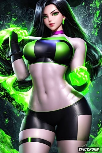 shego kim possible, masterpiece, 8k shot on canon dslr, ultra realistic