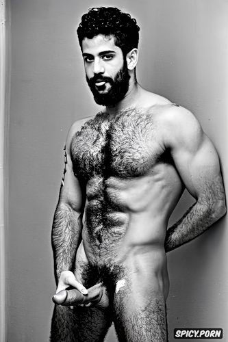 arab gay man, model face, masculine jaw, big dick, close up face