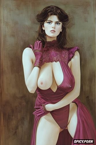 fat thighs, small delicate breasts, milla jovovich, john singer sargeant oil painting