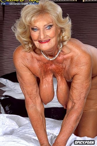 blonde, seventy something elegant granny sexy senior woman, fairer skin