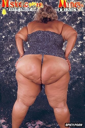 hispanic, perfect face, sixty of age, enormous round ass, portrait