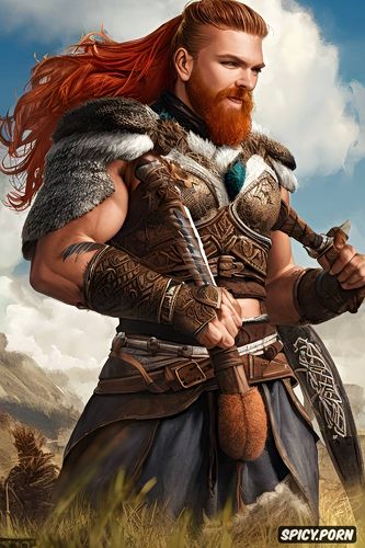 muscular redhead viking with a thick penis