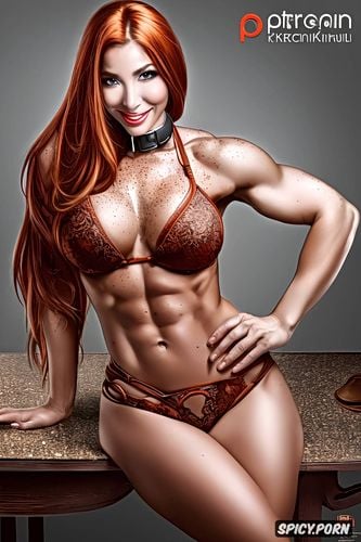 outrageous gigantic silicon kk cup breasts, extra muscular female bodybuilder body