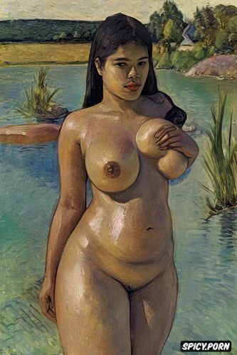 fat belly, teenage breasts, franz marc, flat chested, wide hips