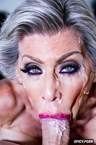 messy make up1 2, 65 years old, model face, huge white dick1 4