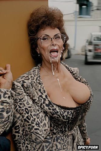 wide open mouth, madwoman, gilf, technicolor, weak minded, sofia loren