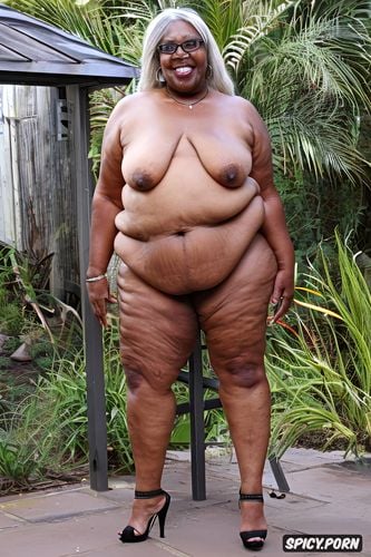 busty, black, heels, standing, granny, elderly, no clothes cellulite ssbbw obese body belly clear high heels african old in chair ssbbw hairy pussy lips open long gray hair and glasses sexy clear high heels