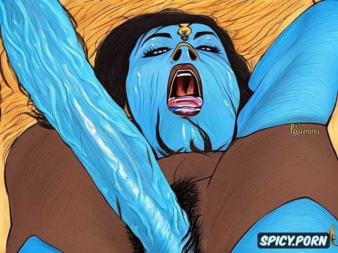 throbbing blue dick shemale, lesbian sex in suhagraat hindu godess kali blue skin