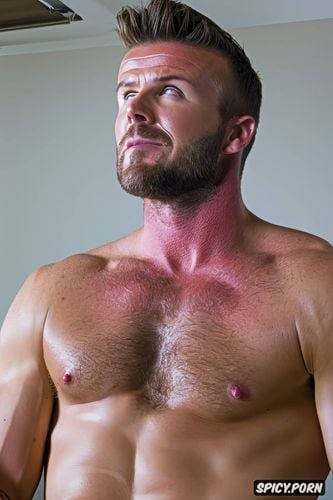 male, david beckham face gay, coloured image, ultra detailed