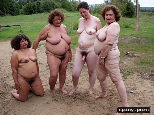massive pubic hair, cellulite, naked arabic obese grannies, massive belly