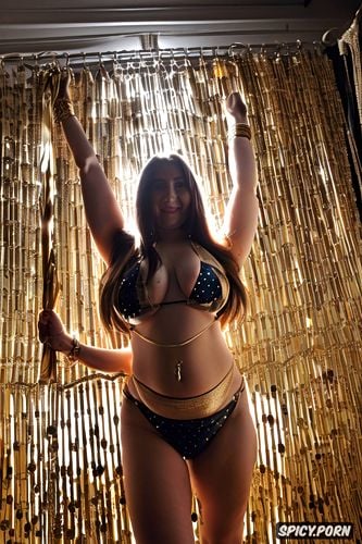 gigantic natural boobs, front view, very beautiful bellydancer