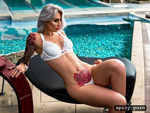 tattoos on arms high definition photo, model tattoo woman, actual detailed model color photo